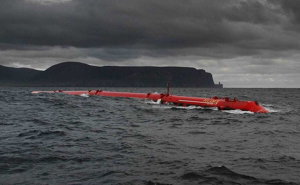 Pelamis wave energy converter under test
